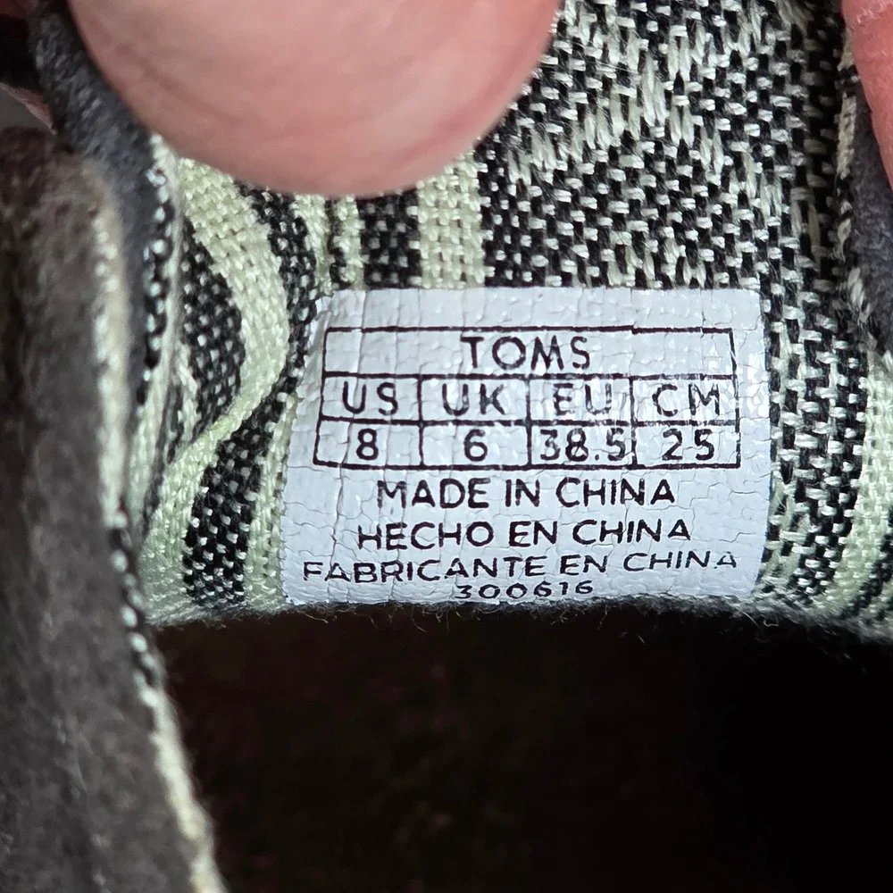 TOMS Desert Wedge Booties Womens 8 Dark Grey Suede‎ Lace Up Ankle Boots